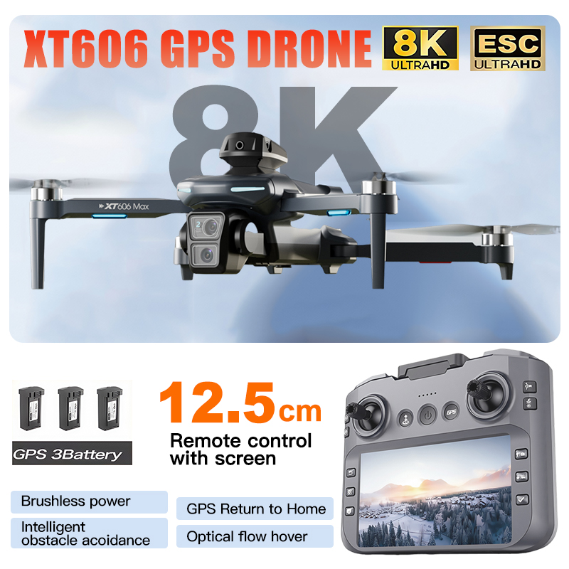 Jjrc Drone X12 - Dron XT606 MAX 3 con Batería,